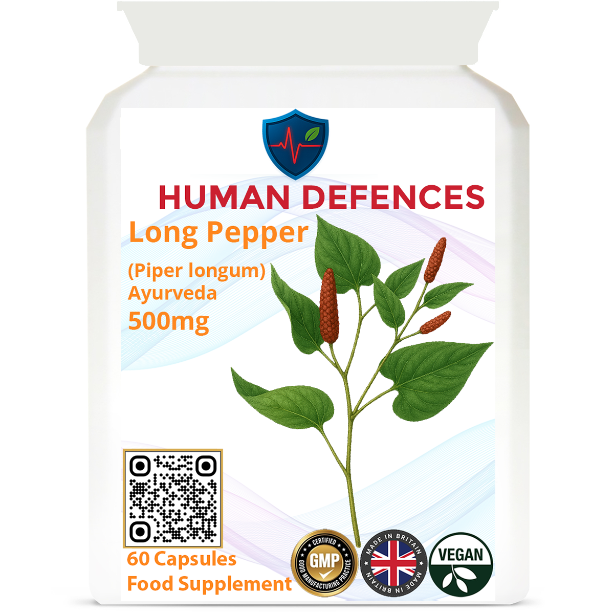 Long pepper (Piper longum) 500mg 60 Capsules