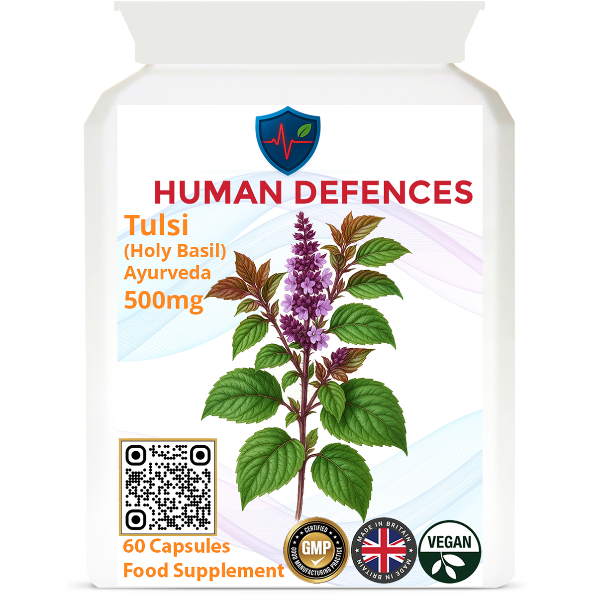Holy Basil ( Tulsi ) 500mg 60 Capsules