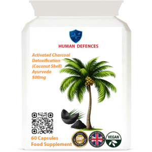 Activated Charcoal  Coconut Natural Coconut Shell 60 Capsules 500MG